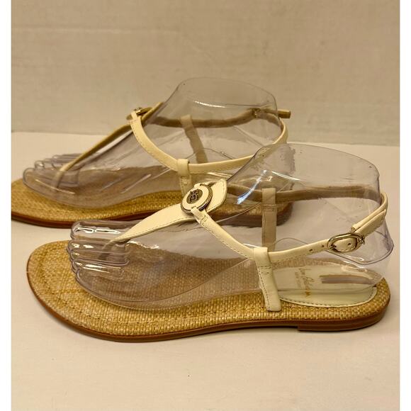 Sam Edelman Women's Gigi RetroT-Strap Sandals Size 7.5 Color: Modern Ivory - Picture 1 of 7
